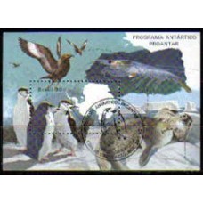 Bloco 084 - ANO 1990 - Proantar - Programa Antártico Brasileiro Fauna Antártica - CARIMBADO