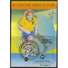 Bloco 086 - ANO 1990 - XIVº Campeonato Mundial de Futebol - Itália - CARIMBADO