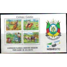 Bloco B 90 - Costumes Gaúchos - Ano 1992 - novo