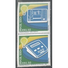 C-2582/2583 - Cartão Telefônico e Bina - Invenções Brasileiras - Par Vertical - Ano 2004