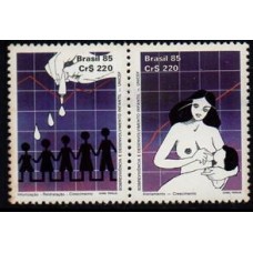 C 1466/1465 (Conjunto) - Sobrevivencia e Desenvolvimento Infantil - UNICEF - 1985