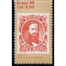 C-1517 - 75º Aniv. da Sociedade Filatélica Brasileira - 1986
