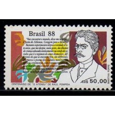 C-1601 - Dia do Livro Cent. de O Ateneu de Raul Pompéia - 1988