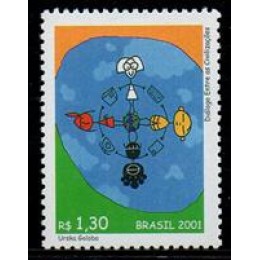 C-2408 - Dia Mundial dos Correios - O Diálogo Entre as Civilizações - 2001 C-2408 - Dia Mundial dos Correios - O Diálogo Entre as Civilizações - 2001