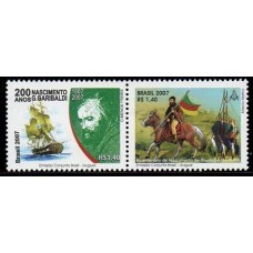 C-2695 / 2696 (conjunto) - 200 Anos do Nascimento de Giuseppe Garibaldi - 2007