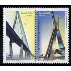 C-2920 / 2921 - Relações Diplomáticas: Coréia - Ponte Incheon/Coréia do Sul e Ponte Estaiada Octávio Frias de Oliveira/SP- 2009