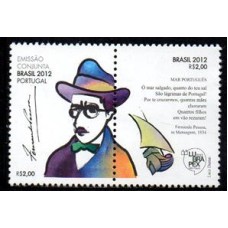 C-3227/3228 (PAR) - Lubrapex / A força da Língua Portuguesa - Fernando Pessoa e Cruz e Souza - Facial R$ 2,00 - Ano 2012