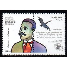 C-3229/3230 (PAR) - Lubrapex - A força da Língua Portuguesa - Fernando Pessoa e Cruz e Souza - Facial R$ 2,00 - Ano 2012