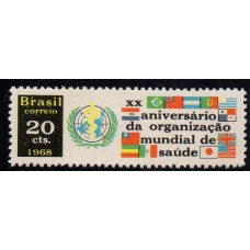 C -615 - 20º Aniv. da Organ. Mundial de Saúde - Ano 1968 