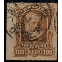 Dom Pedro II - Nº44 - 300 Réis - Carimbado