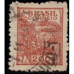Nº 357 - Filigrana Correio Estrela Brasil - carimbado Nº 357 - Filigrana Correio Estrela Brasil - carimbado