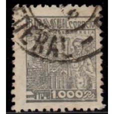 Nº 419 - Filigrana Correio Estrela Brasil - carimbado