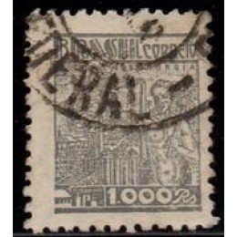 Nº 419 - Filigrana Correio Estrela Brasil - carimbado