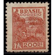 Nº 374 - Filigrana Correio Estrela Brasil "Q" letras menores - sem carimbo