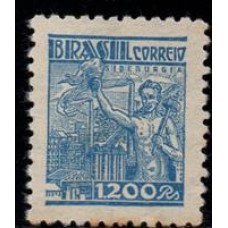 Nº 380 - Filigrana Correio Estrela Brasil "Q" letras menores - sem carimbo