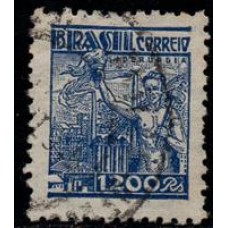 Nº 420 - Filigrana Correio Estrela Brasil - carimbado