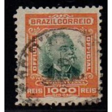 Oficiais O10 - 1.000 Réis - Afonso Pena - Carimbado