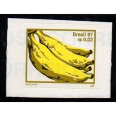 Regular Nº736 - Frutas Auto Adesivo - Percê em Linha - BANANA - sem carimbo    