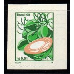 Regular Nº  756 - Frutas Auto Adesivo - Percê em Ondas - COCO - sem carimbo    