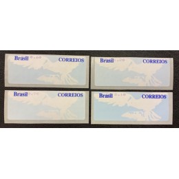 SE - 062 / 065 - Selo-Etiqueta - Pombas Brancas e Fundo Azul -  Novo    