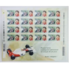 C-2346V - Ano 2000 - Folha Completa Com Vinheta - Ayrton Senna - Novo