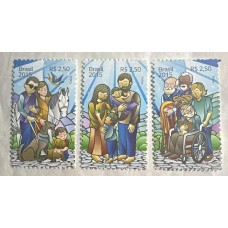 C-3493/3495 (Selos do Bloco B 186) Natal - Ano 2015 - Novo