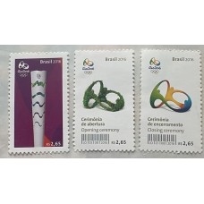 C-3621/3623 (Selos do Bloco B 194) Rio 2016 - Cerimônia de Encerramento - Ano 2016 - Novo