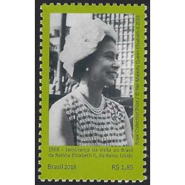 C 3793 - Relações Diplomáticas -Brasil/Reino Unido - Rainha Elizabeth - Ano 2018 - Novo
