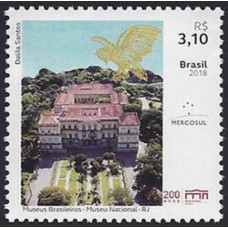 C 3797 - Série Mercosul : Museus Brasileiros /200 Anos do Museu Nacional do Rio de Janeiro - Ano 2018