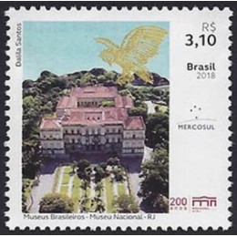C 3797 - Série Mercosul : Museus Brasileiros /200 Anos do Museu Nacional do Rio de Janeiro - Ano 2018