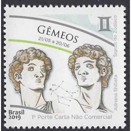 C 3819 - Signos do Zodíaco - Gemêos - Ano 2019 - Novo