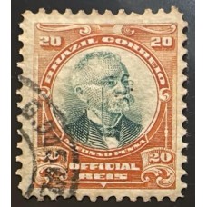 Oficiais O02 - 20 Réis - Afonso Pena - Carimbado