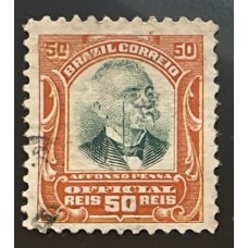 Oficiais O03 - 50 Réis - Afonso Pena - Carimbado