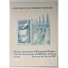 F O 22 - 3ºExposição Fikatélica - 1ºEncontro Panamericano de F. Forças Aéreas - Ano 1965