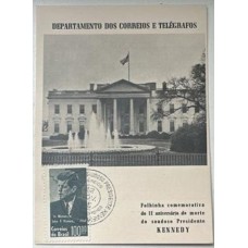 F O 23 - 2º Aniversário da Morte de J. F. Kennedy  - Ano 1965 - Com Carimbo