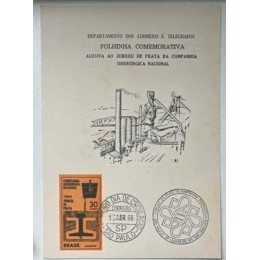 F O 26 - Jubileu de Prata da Companhia Siderúrgica Nacional - Ano 1966 - Com Carimbo