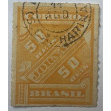 Jornais  J-03 - Cifras Obliquas Laranja - Carimbado