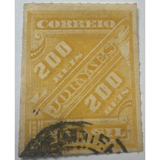 Jornais  J-05 - Cifras Obliquas Laranja - Carimbado