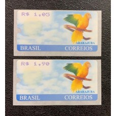 SE - 048 / 049 - Selo-Etiqueta - Ararajuba - Novo    