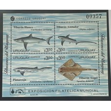 Uruguay - Ano 1996 - Tubarões - Bloco - Novo