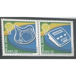 C-2581/2583 - Válvula Cardiaca e  Bina - Invenções Brasileiras - Par Horizontal - Ano 2004